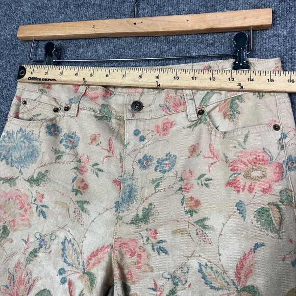 Ralph Lauren Antique Floral Jacket Blazer and Pant Sz 8 Set Art-to-Wear Sz M - Picture 8 of 10